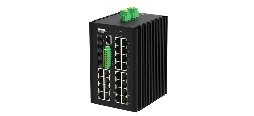 24xGE RJ45, 4x10G SFP Unterstützung DI/DO und RS485, Port 1-4 Unterstützung BT 90w