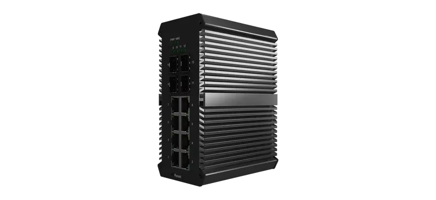 Industrieller L2 Managed Switch 4x1000M SFP, 8x0/100/1000M RJ45