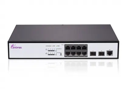 Verwaltet Ethernet-Schalter mit 8 × GE PoE-Ports, 2 × 100/1000M SFP-Ports