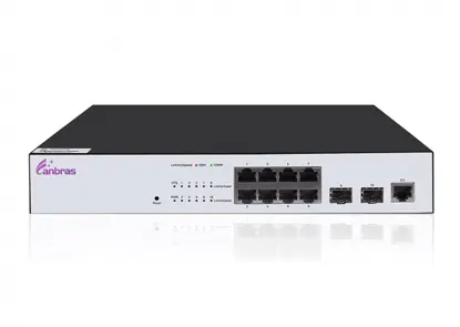 Verwaltet Ethernet-Schalter mit 8 × GE TX-Ports, 2 × 100/1000M SFP-Ports