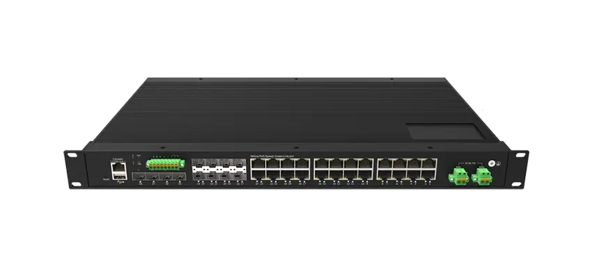 16xGE RJ45, 8xGE Combo, 4x10G SFP Unterstützung DI/DO und RS485, Port 1-2 Unterstützung BT 90w