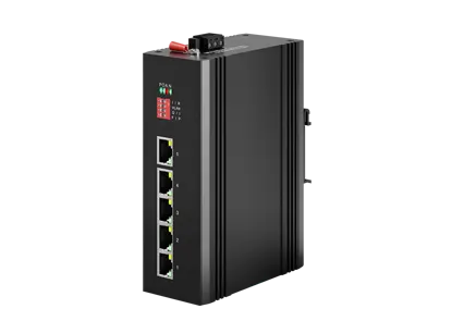 Industrieller Din-Rail-nicht verwalteter Booster-PoE-Schalter 5x1/100Base-T