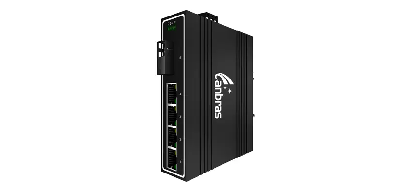 1x1000Base-X, 4x0/100/1000Base-T Industrieller Ethernet-Schalter (PoE optional