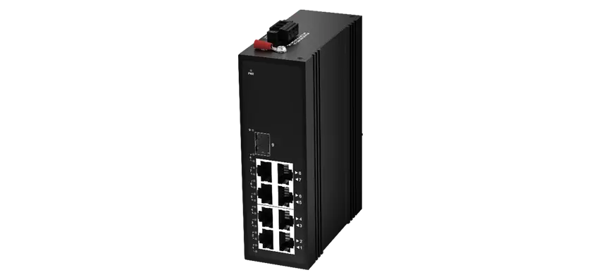 1 x1000Base-X, 8x0/100/1000Base-T nicht verwalteter industrieller Schalter (PoE optional)