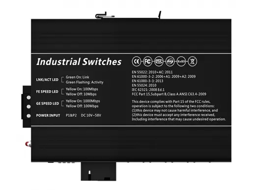 1000Base-T Industrial Ethernet Switch (PoE Optional)