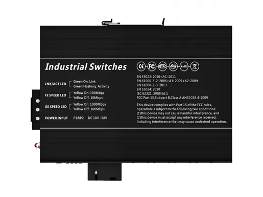 100Base-T Industrial Ethernet Switch (PoE Optional)