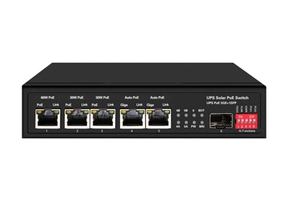 15A UPS Solar PoE Ethernet-Schalter 1GE 60W PoE 2GE 30W PoE 2GE Auto PoE 1GE SFP