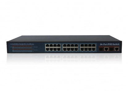 PoE-Schalter 24x0/100M Ethernet-PoE-Anschlüsse mit 2xGigabit-Combo-Häfen