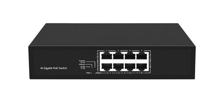 8 Port Gigabit AI PoE Schalter