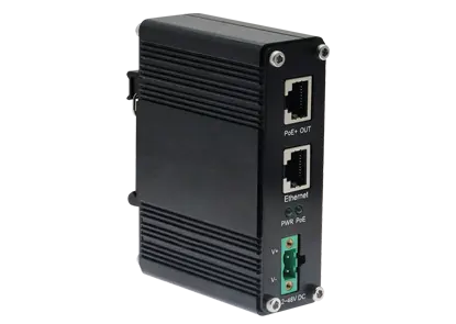 Industrieller Einzel hafen 10/100/1000Mbps/2.5G/5G/10G PoE-Injektor 60w