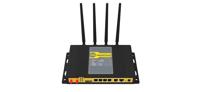 5G Industrie Router 1x1000M ETH WAN, 4x1000M ETH LAN 2 SIM-Slot & 2,4 GHz/5,8 GHz WIFI Unterstützung