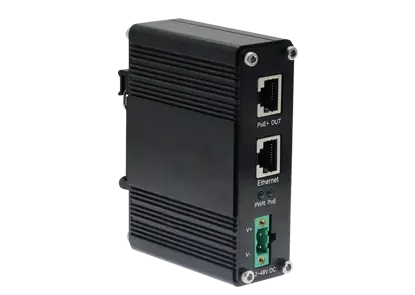 Industrieller einzelner Port 10/100/1000Mbps/2.5G PoE-Injektor 30w