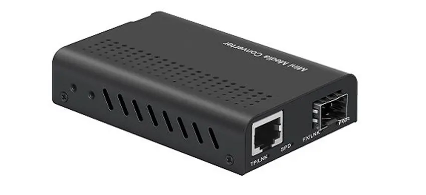 Miniatur voll Gigabit 10/100/1000Base-TX zu 100/1000Base-FX Medien konverter