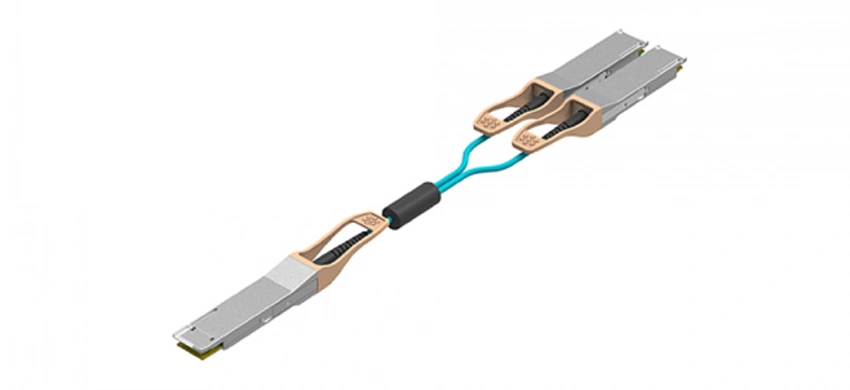 Aktives optisches Kabel 200G QSFP-DD SR8 bis 2 x100GBASE QSFP28 SR4