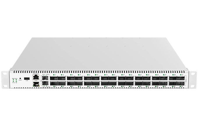 Rechen zentrum White Box Schalter 32x400G QSFP56-DD, 2x10G SFP
