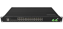 Industrieller Rack mount Schicht 3 Managed Switch 24x0/100/1000M RJ45, Uplink 4x1G/2,5G SFP