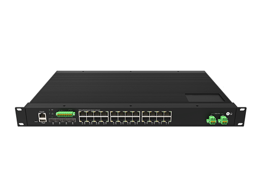 Industrieller Rack-Mount L3 Managed PoE-Schalter 24x1G RJ45 PoE , 4x10G SFP