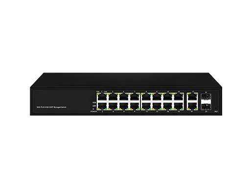 Voll Gigabit 2SFP 18GE PoE Switch L2 verwaltet