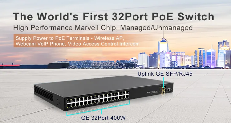 Der weltweit erste 32Port PoE Switch