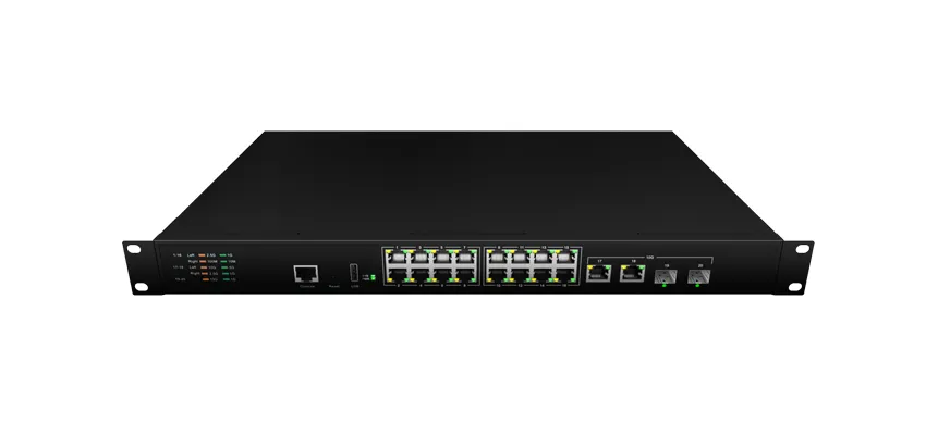 Schicht 3 verwaltete Ethernet-Schalter 16*10/100/1000/2500M RJ45, 2*1G/2,5G/5G/10G RJ45, 2*1G/10G SFP