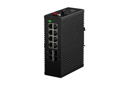 Din-Rail Industrial L3 Managed Switch 8x0/100/1000M RJ45, 4x1G SFP
